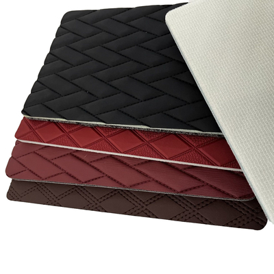 Quilted Embroidery Pvc Leather With Xpe Foam Backing For Sofa Making