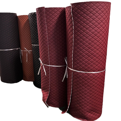 PVC Synthetic Embroidery Quilted Leather Car Floor Mat Roll Material Backing Customized