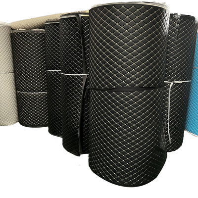 1.8m Width Quilted Pvc Synthetic Leather With Sponge And Xpe Foam For Car Mat