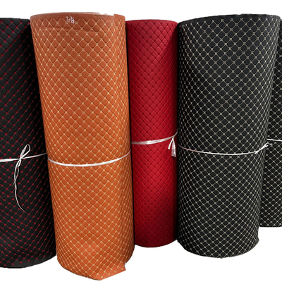 Customize Thickness PVC Leather Foam With Embroidery Design For Car Seat Covers