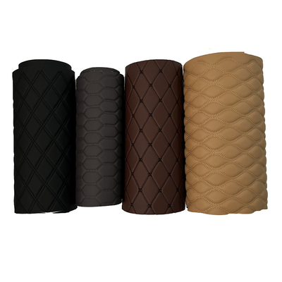 Non Slip Embroidery Quilted Leather Material With Foam For Sofa Car Seat Covering