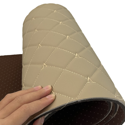 Embossed Pattern Embroidery PVC Leather Artificial Faux Leather Fabrics For Furniture