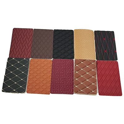 Customize Thickness Car Interior Embroidery Quilted Leather With XPE Sponge Foam