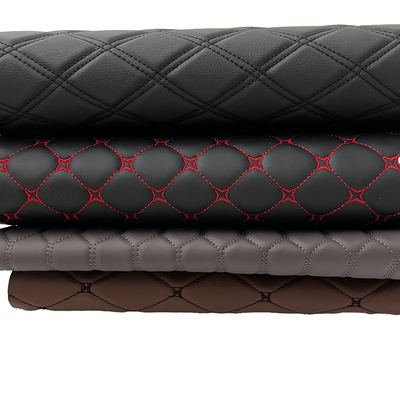 Embossed Pattern Embroidery PVC Leather Artificial Faux Leather Fabrics For Furniture