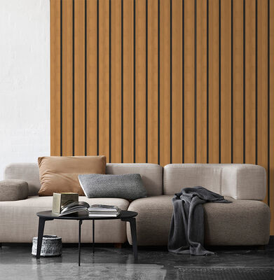 Self Adhesive Flexible Wood Grain Grille Panels For Small Public Places Decor