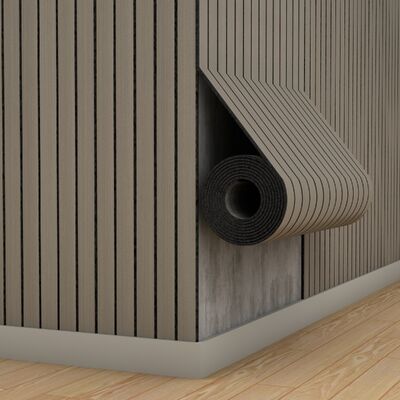 Waterproof Elastic IXPE PVC Wood Grain Soft Grille Slat Panels For School Decor