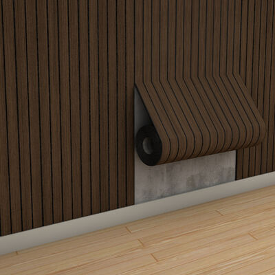 Self Adhesive 3D Foam Wallpaper with IXPE Shockproof Layer and Wood Grain Design for Thermal Insulation