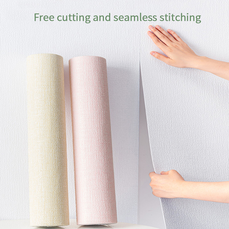 Soundproof Waterproof Foam Self Adhesive Wallpaper Roll For Indoor Wall Decoration